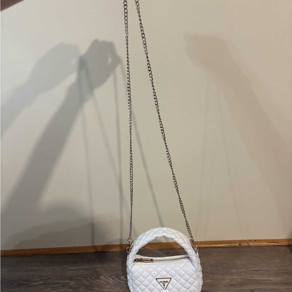 Guess Quilted White Mini Bag RARE - Picture 8 of 12